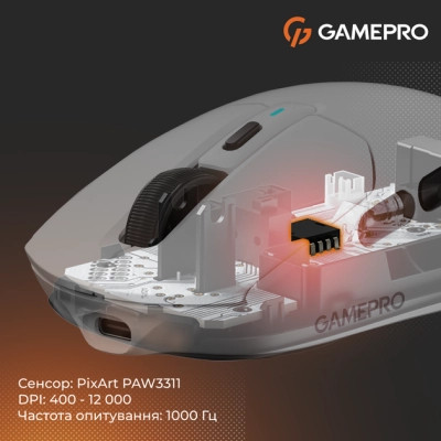 Мышка GamePro Genesis Airmaster Wireless/Bluetooth/USB White (GM167W) Винница - изображение 7