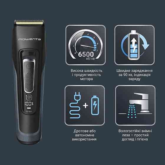 Машинка для стрижки Rowenta Advancer TN5224E0 Темно-зелений Харків