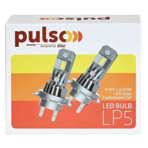 Світлодіодні лампи PULSO LP5-H7 з чіпами 3570 CSP, 12V, 2x30W, 4000Lm, 6500K Харків