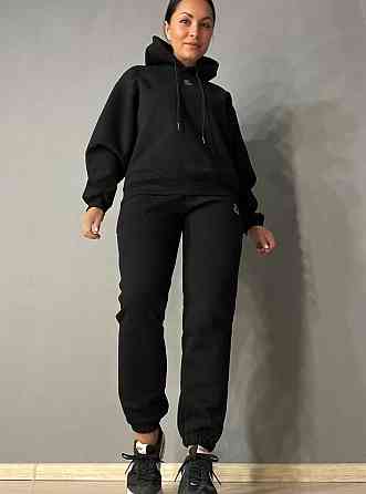 Костюм женский A-N 2735 с медвежонком в ​​камнях - худи и штаны черный, черный, XL Киев