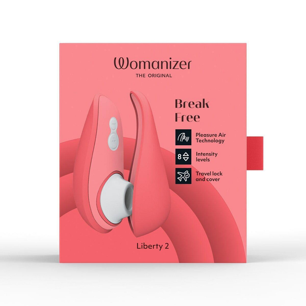 Вакуумний кліторальний стимулятор Womanizer Liberty 2 Vibrant Rose, 8 режимів, магнітна кришечка Sex Aura Київ - фото 10