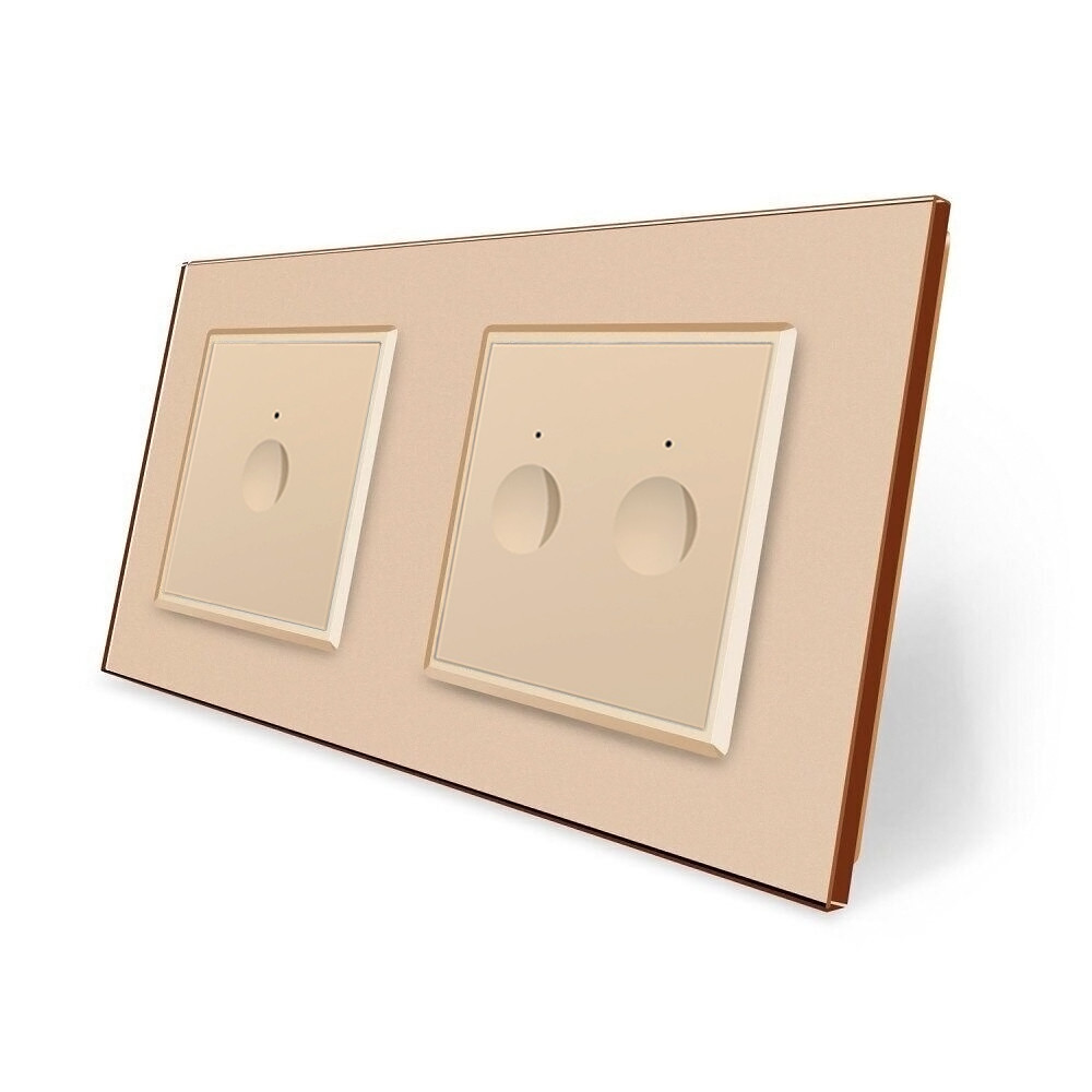 LIVOLO Сенсорний вимикач Sense 3 сенсора (1-2) Livolo золотий скло (VL-C7FC1/FC2-4AP) Коломыя - изображение 4