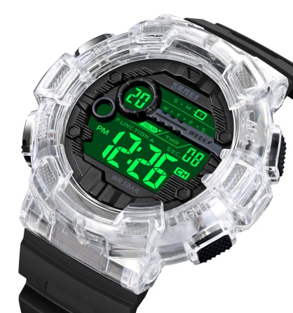 Часы мужские спортивные наручные Skmei 2110 (Белый с прозрачным) Киев