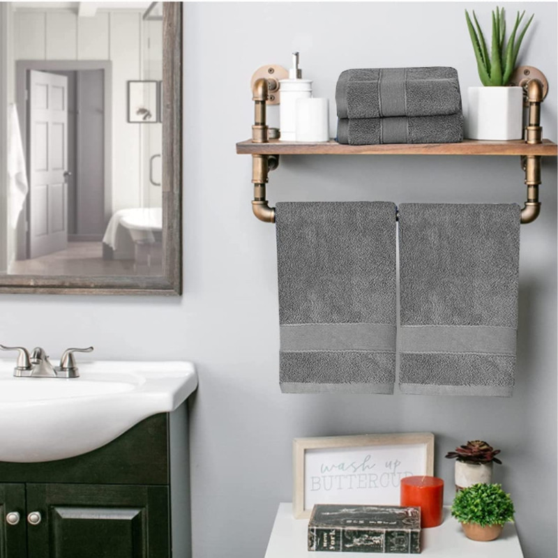 Набор Полотенец Махровых для рук и лица (Хлопок) Lovely Svi 4 шт в подарочном пакете размер: 50 x 90 см Серый Киев - изображение 4