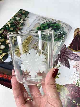 Кухоль чашка подвійне скло Olens "Сніжинка" 360 мл Ручне миття 102-1177 Київ