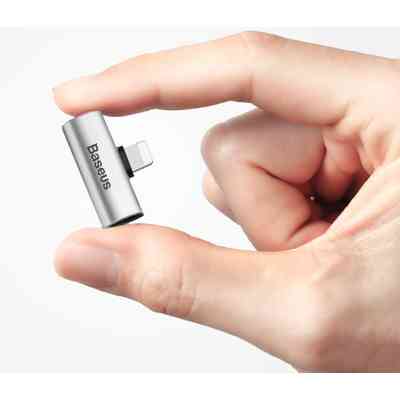 Переходник L46 Lightning (1 Male / 2 Female) (CAL46-S1) Black-Silver Baseus (CAL46-S1) Винница