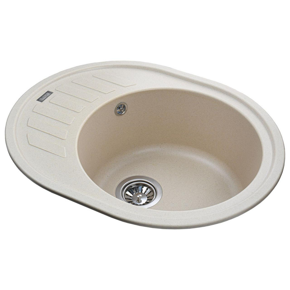 Гранітна мийка Globus Lux ARNO слонова кiстка 620х500 (000020967) Київ - фото 2