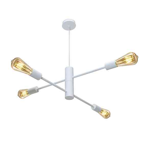 Люстра подвесная MSK Electric Asket на четыре плафона Е27 NL 6120-4 WH белая Одесса