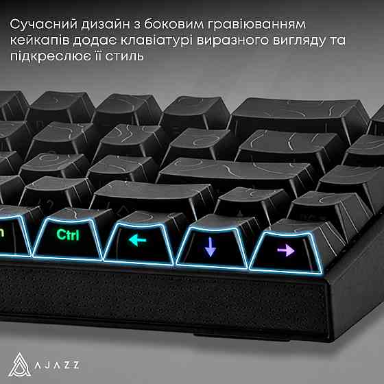 Клавіатура Ajazz NK68 Red Switch Black USB-C (NK68-R-S-B) ( 18955 ) Харьков