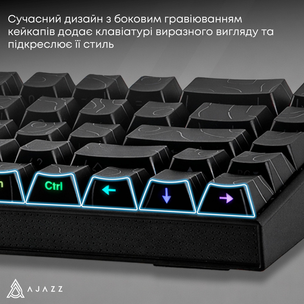 Клавіатура Ajazz NK68 Red Switch Black USB-C (NK68-R-S-B) ( 18955 ) Харьков - изображение 3
