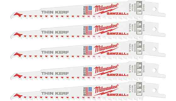 Полотно для шабельних пил THIN KERF FANG TIP MILWAUKEE, 150/5,0мм, (5шт), (деревина з цвяхами) Одесса