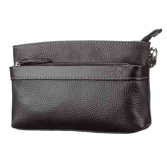 Чоловічий клатч SHVIGEL 11087 шкіряний Чорний Київ