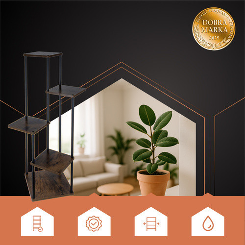 Подставка для цветов стальная 5 уровней 107 см стиль лофт Ruhhy (25998) Нововолынск - изображение 7