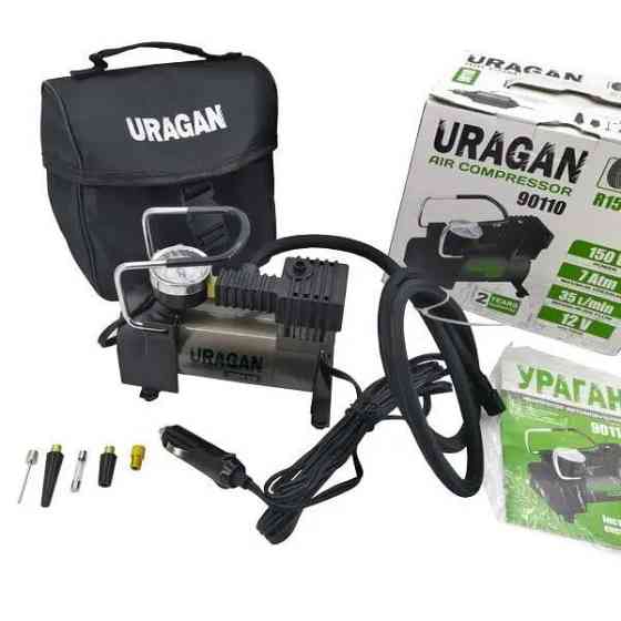 Автомобільний компресор Uragan 90110 однопоршневий 35 л/хв 12 В Харків
