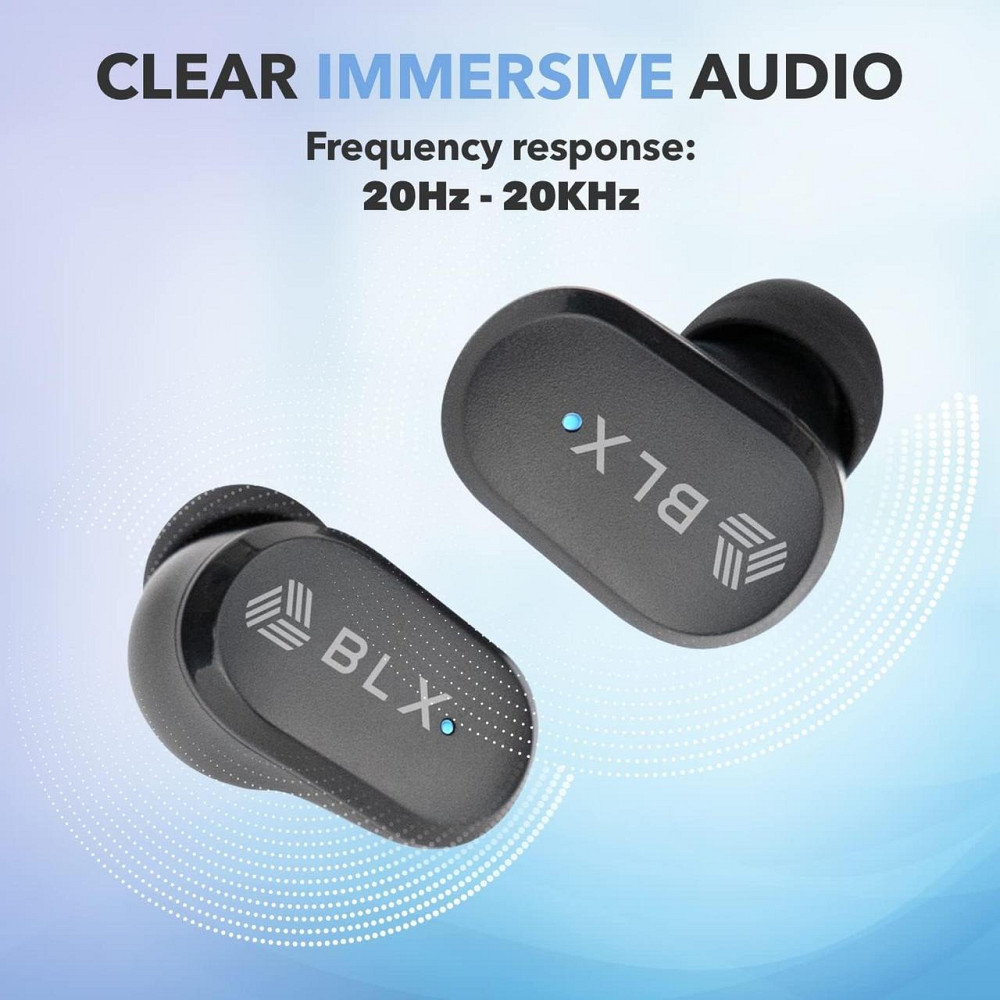 Бездротові навушники Blaux BLXBUDS G2 TWS Bluetooth 5.1 вакуумні з мікрофоном та кейсом Чорні Київ - фото 7
