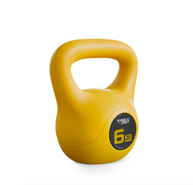 Гиря вінілова 6кг Trex Sport TX-006CKB жовта Киев - изображение 2