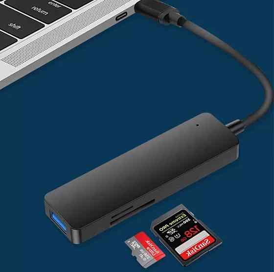 Type C и USB Hub 5 IN 1 Хаб 5 в 1 мультиадаптер для ноутбука Киев