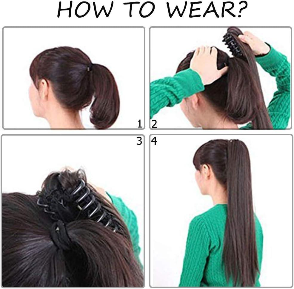 Накладний хвіст хвилястий довгий кучерявий темно-коричневий каштановий на крабі, термостійке синтетичне штучнине волосся шиньйон Київ - фото 6