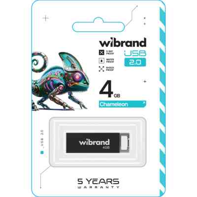 USB флеш накопитель Wibrand 4GB Chameleon Black USB 2.0 (WI2.0/CH4U6B) Винница