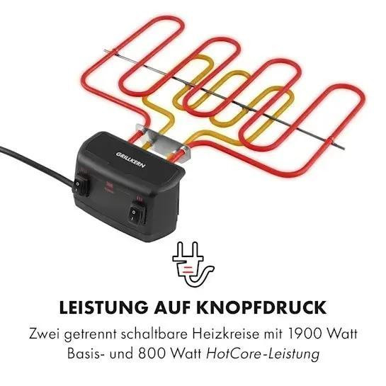 Электрический гриль Klarstein Grill core 1900 + 800 Вт двойной нагревательный элемент Германия Ровно - изображение 6