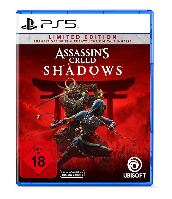 Гра Assassin's Creed Shadows Limited Edition PS5 німецька ексклюзив Amazon обмежене видання DLC Sekiryuu Pack Київ - фото 1