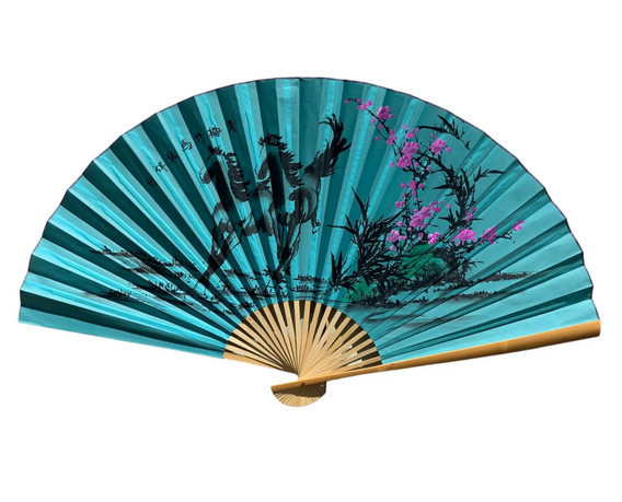 Веер настенный декоративный бирюзовый Лошади Киев - изображение 1