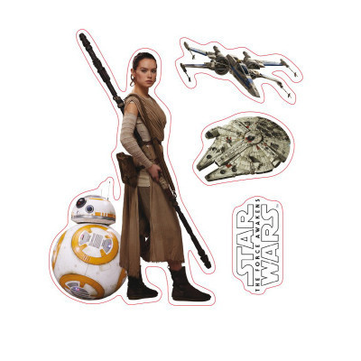 Стикер-наклейка ABYstyle Star Wars - BB8/Rey 16х11 см/2 листа (ABYDCO359) Винница - изображение 3