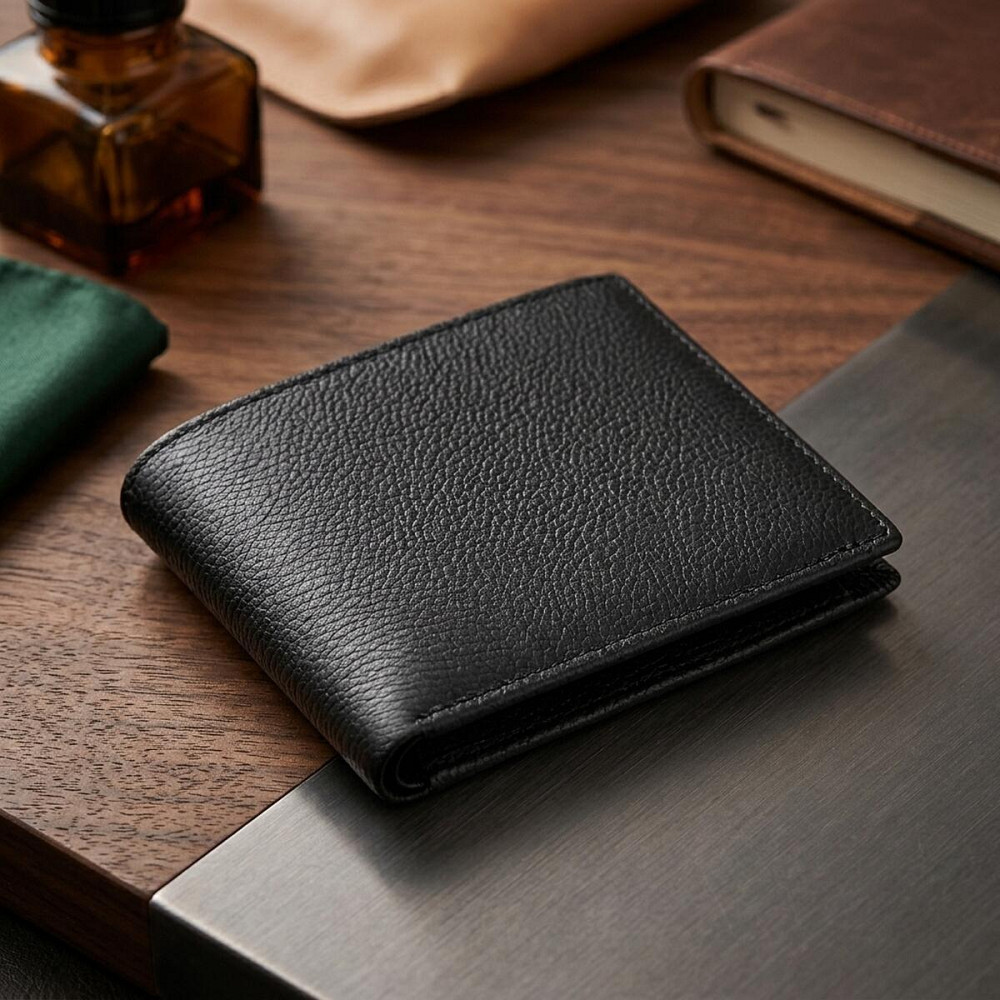 Чоловічий гаманець ST Leather 18352 (ST-1) натуральна шкіра Чорний Київ - фото 8