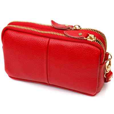 Сумка Vintage Из натуральной кожи Красная (22090) Винница