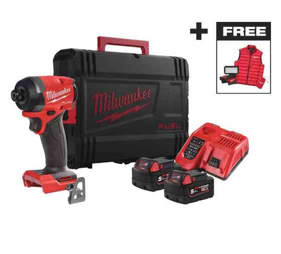 Гвинтокрут акумуляторний 1/4" HEX MILWAUKEE, M18 FID3MC-502X, 226Нм, (+ЗП, 2акум.Х 5Аг, HD кейс)+M18 Одеса