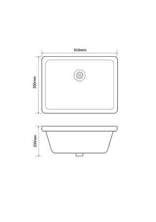 Раковина врізна під стільницю MIXXUS PREMIUM STYLE-1701 510х380х200mm з переливом   ( MP6567 ) 29448 Харьков