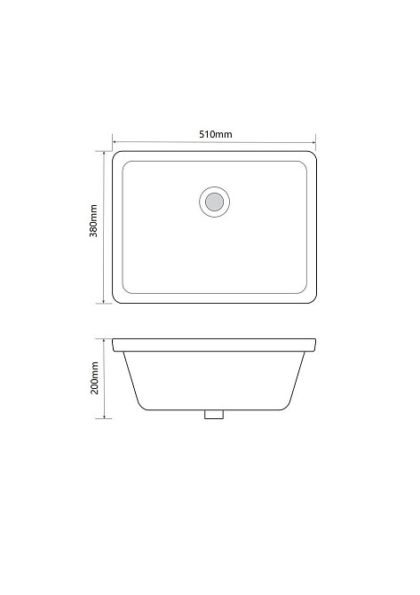 Раковина врізна під стільницю MIXXUS PREMIUM STYLE-1701 510х380х200mm з переливом   ( MP6567 ) 29448 Харьков - изображение 2