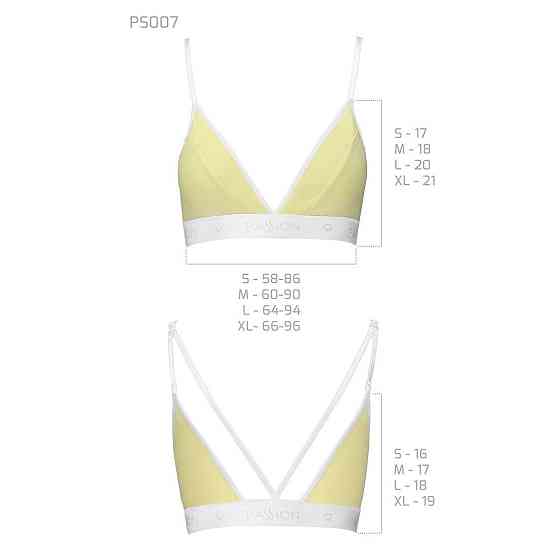 Спортивний топ з подвійними бретелями Passion PS007 TOP L, yellow Sex Aura Київ