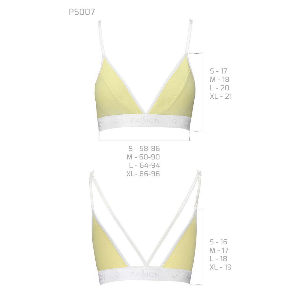 Спортивний топ з подвійними бретелями Passion PS007 TOP L, yellow Sex Aura Київ - фото 5