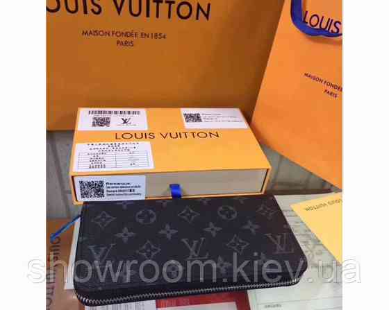 Мужской кошелек Louis Vuitton (60017) dark grey Киев