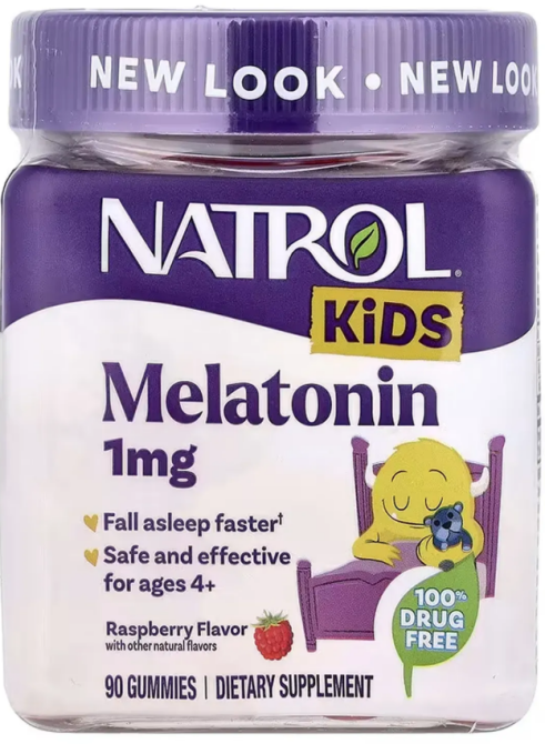 Мелатонін дитячий жувальний 1 мг Natrol Melatonin Kids 90 зі смаком ягід Київ - фото 1