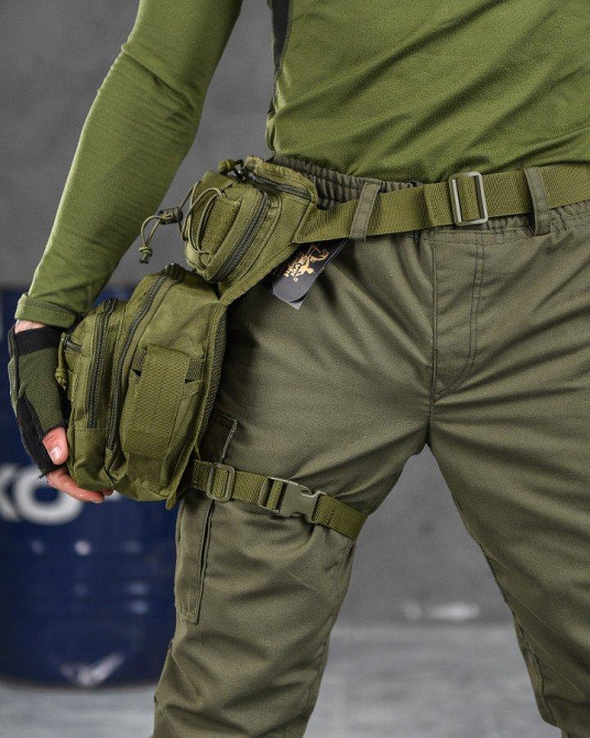 Тактична Сумка поясна на ногу roulette oliva Одеса - фото 8