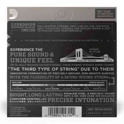 Струны для гитары D'Addario XL Half Rounds Jazz Light (12-52) (EHR350) Винница