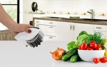 Нож для нарезки 3 в 1 Rolling Mincer w-53 и Tenderizer с чесночным прессом овощерезка Коломия - фото 5