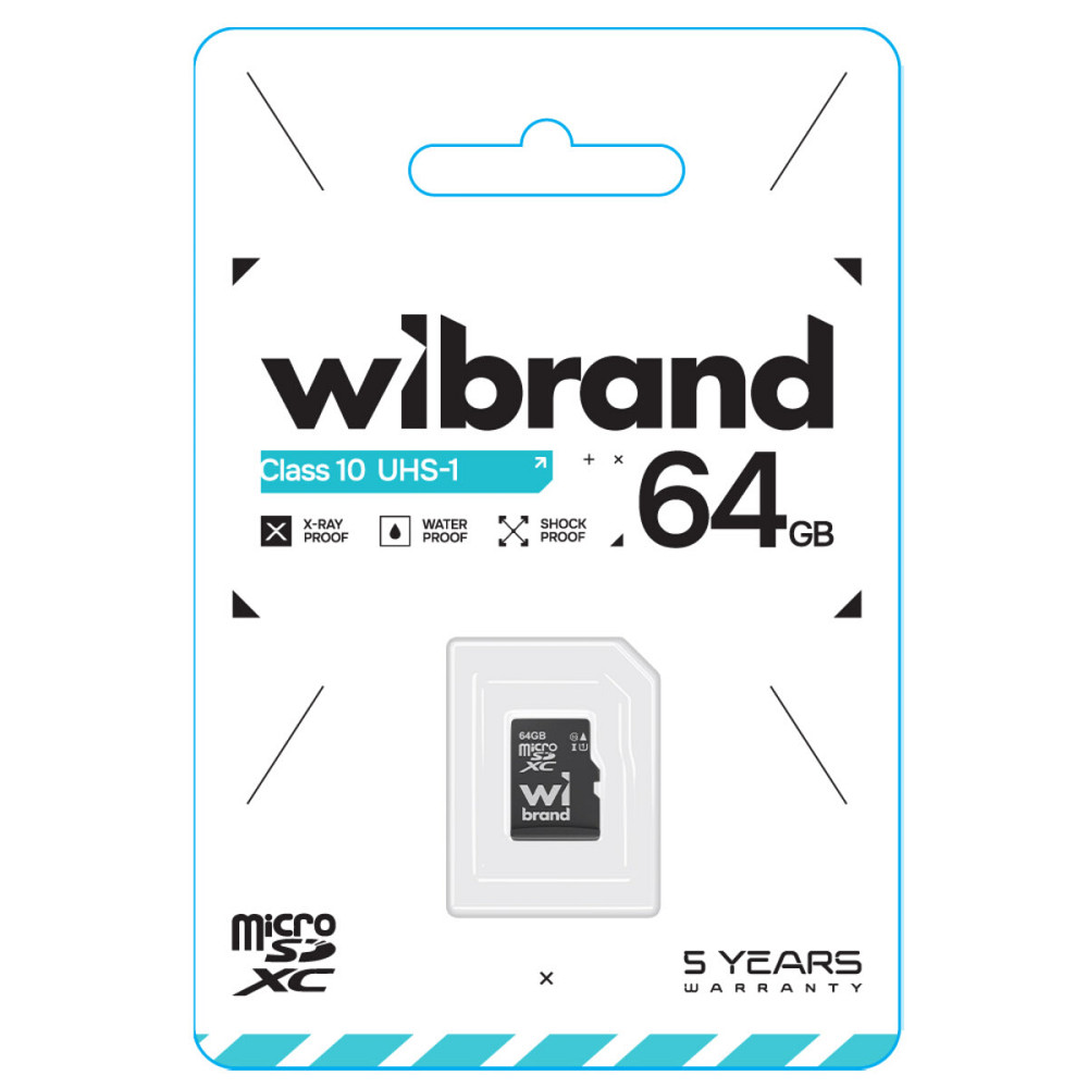 microSDXC (UHS-1) Wibrand 64Gb class 10 (WICDXU1/64GB) Київ - фото 2