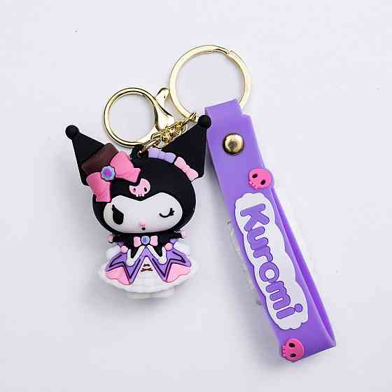 Детский брелок Kuromi 4.5×6 (см) для ключей, на сумку и рюкзак Черный HP-55-25B Киев