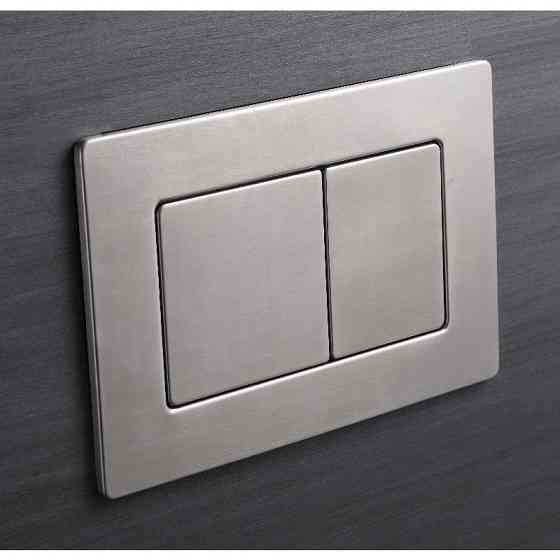 Панель змиву Koer KT-0612-02 240x160x10mm з нержавіючої сталі, кнопка квадратна SUS304 (KR6120)   ( 27759 ) Харків