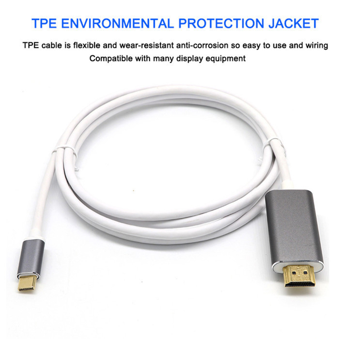 Кабель USB-C на HDMI 1.7 м, 4K для MacBook и ноутбуков Киев - изображение 6