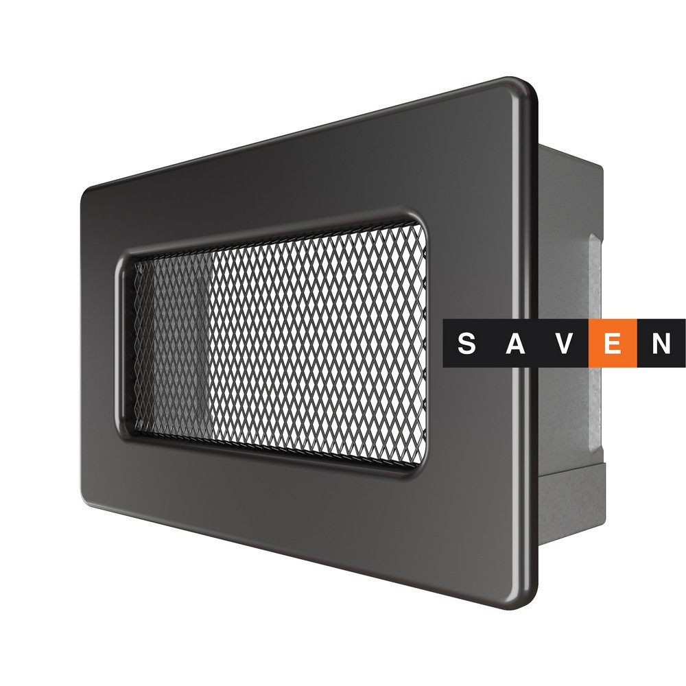 Вентиляційна решітка для каміна SAVEN 11х17 графітова Львів - фото 2