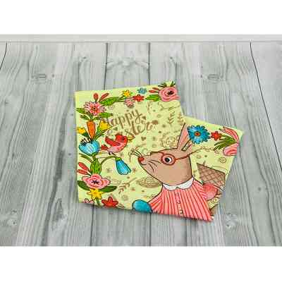 Рушник Руно вафельний набивний Великдень салатовий 45х60 см (205.15_Великдень салатовий_1) Вінниця