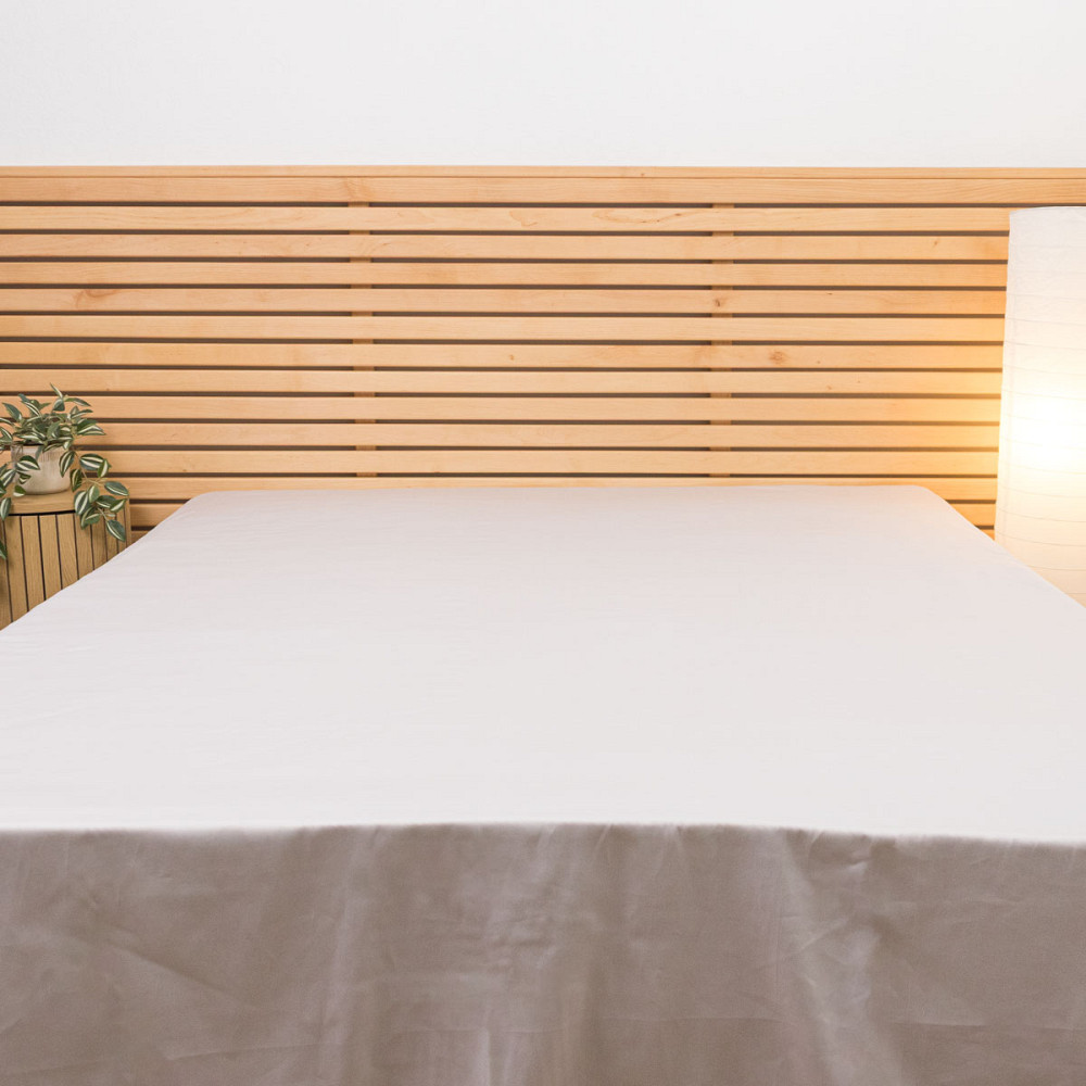 Евро комплект постельного белья Сатин Гладкий 135 г/м2 YouStar (Светло-серый) 2 х 50х70 Сумы - изображение 6