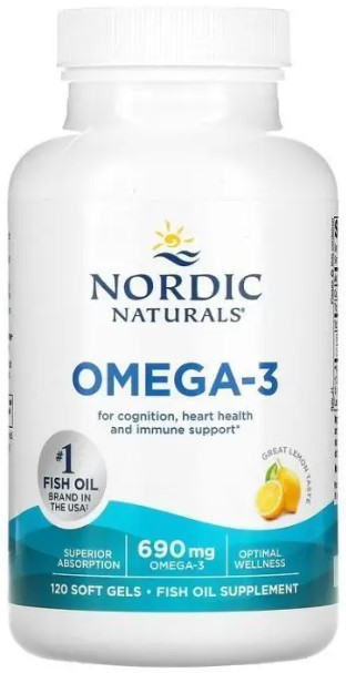 Омега риб'ячий жир Nordic Naturals Omega-3 690 мг 120 капсул Лимон Київ - фото 1