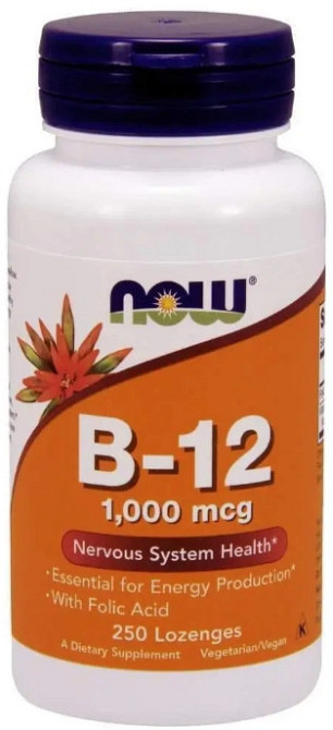 Вітамін В12 і фолієва кислота Now Foods Vitamin B-12/Folic Acid 1000 мкг 250 льод Київ - фото 1