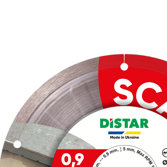 Диск алмазний відрізний Distar 1A1R 100 Scalpel : 100x0.9x22,23мм, кераміка, керамограніт (11120158027) Київ