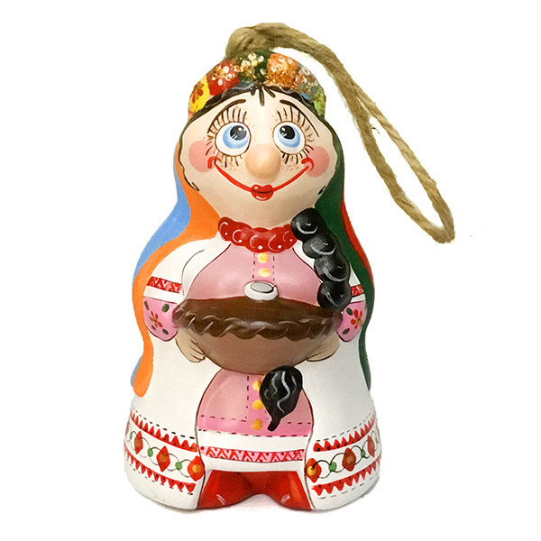 Колокольчик керамический Казачка с хлебом и солью Киев - изображение 1